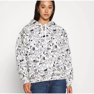 Levi's x Peanuts Unisex‎ white/ black 100% cotton hoodie Sz Small